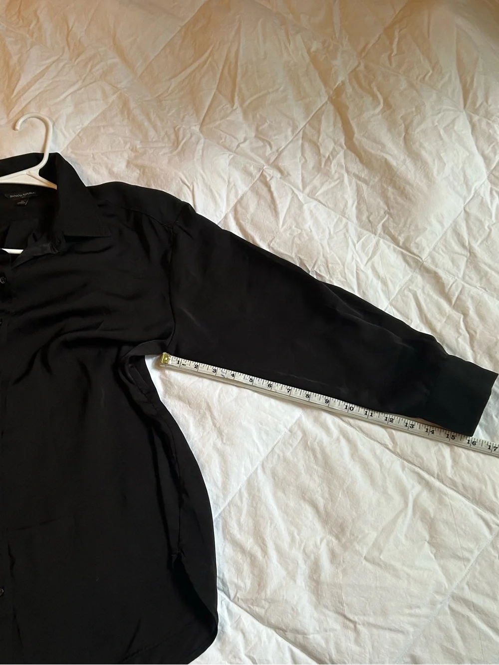 Classic Black Women’s Long-Sleeve Button-Up Shirt